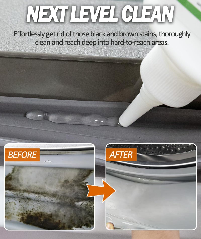 Home Remover Gel, Powerful Washing Machine Gasket Cleaner, Heavy Duty Cleaning Solution for Washing Machine, Refrigerator Strips, Bathroom Grout, Tiles, Sink, Shower - 5 Fl.Oz - Image 3